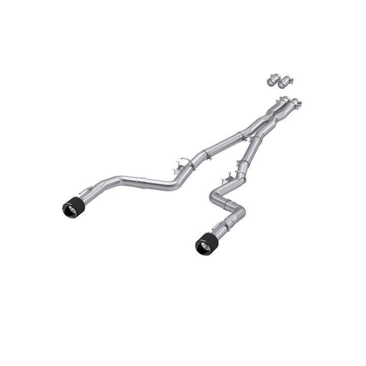 MBRP T304 Stainless Steel 3.0" Cat-Back Dual Rear Race Profile with Dual Carbon Fiber Tips 15-23 Dodge S71183CF