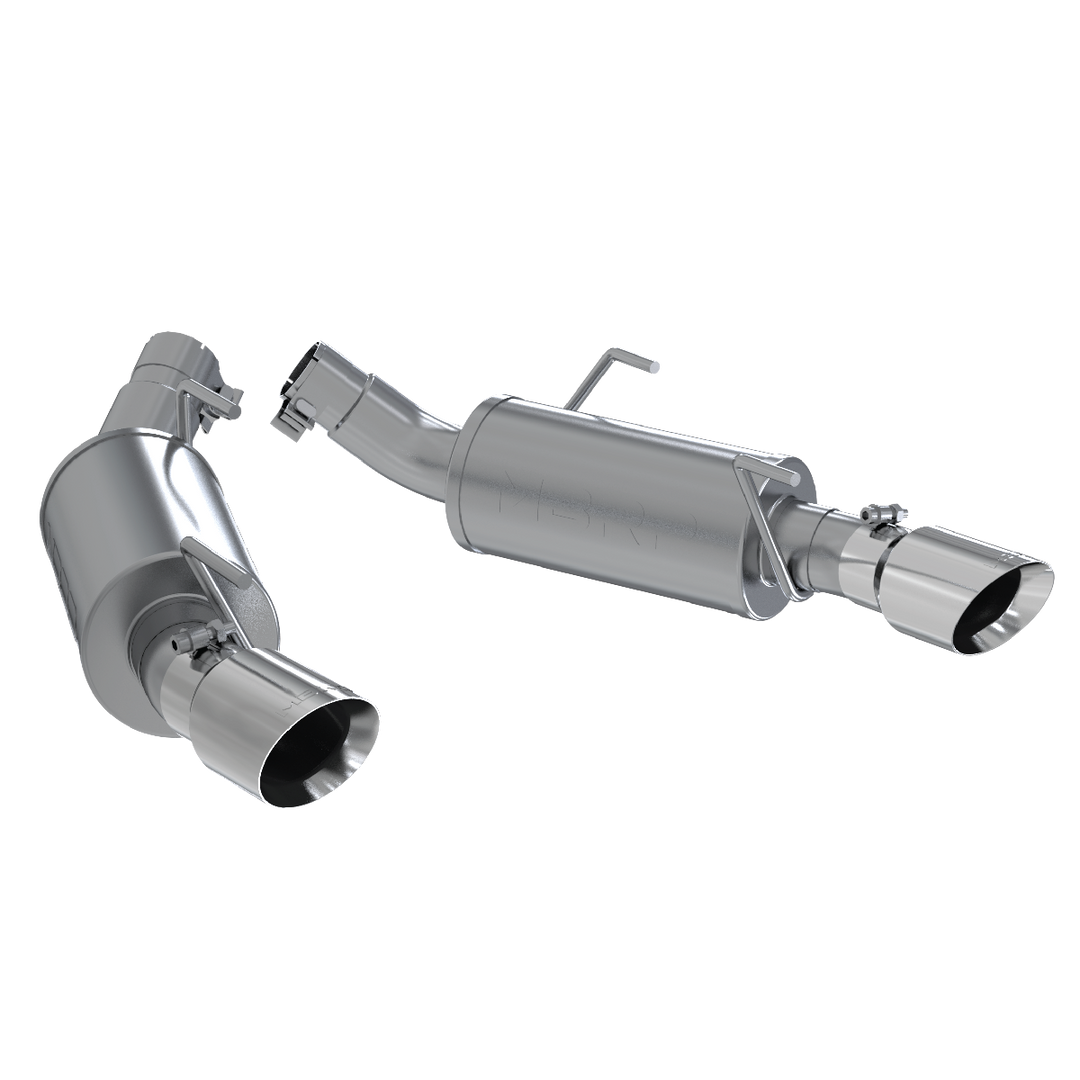MBRP Dual Mufflers Axle Back Split Rear For 05-10 Ford Mustang GT 4.6L S7200AL