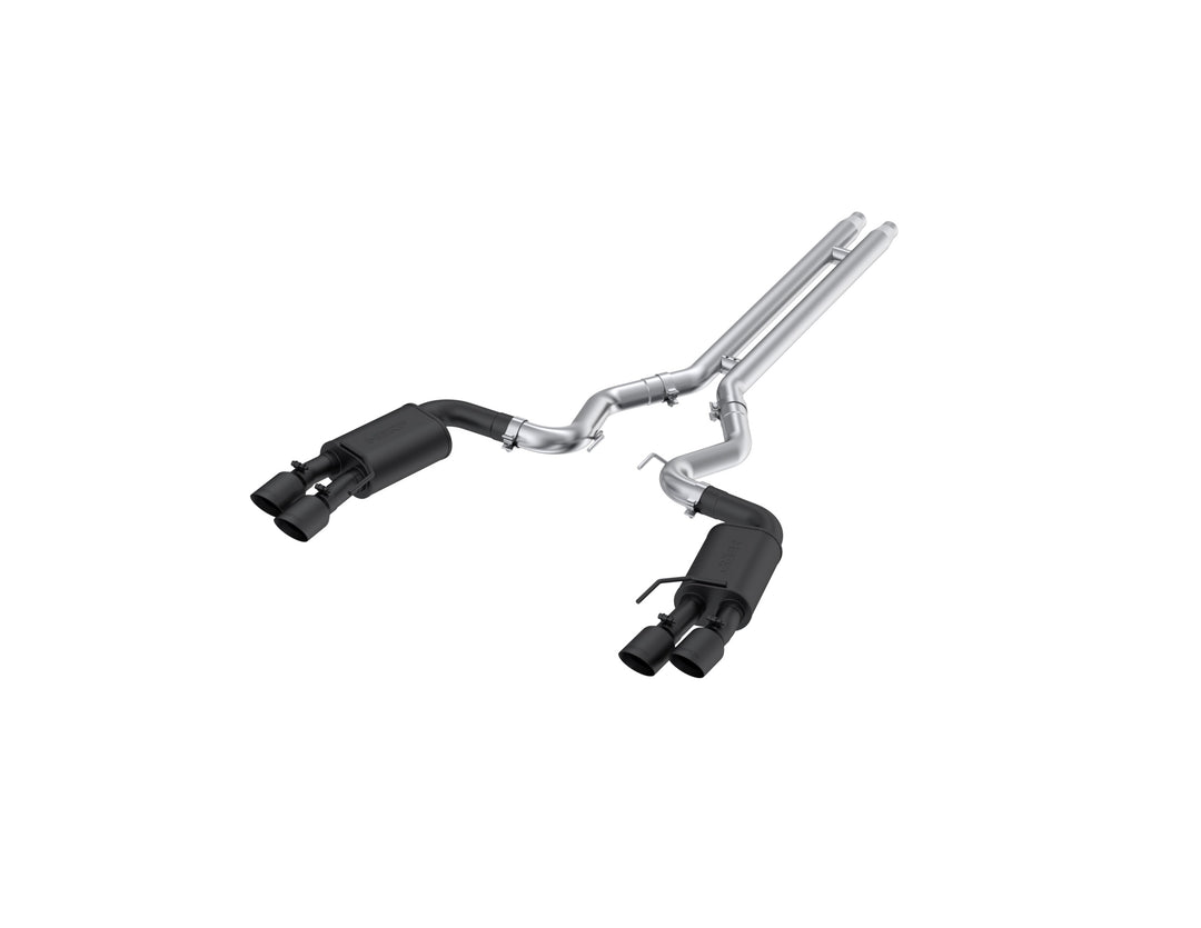 MBRP 3" Cat Back Exhaust For 18-23 Ford Mustang GT 5.0L With Quad 4" Dual Wall Tips Street Version Black S7205BLK
