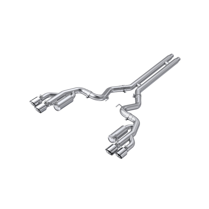 MBRP 3" Cat Back Exhaust For 18-23 Ford Mustang GT 5.0L With Quad 4" Dual Wall Tips Race Version Aluminized S7207AL