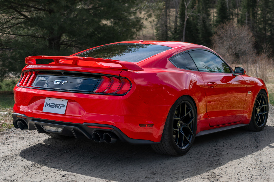 MBRP 3" Cat Back Exhaust For 18-23 Ford Mustang GT 5.0L With Quad 4" Dual Wall Tips Race Version Aluminized S7207AL