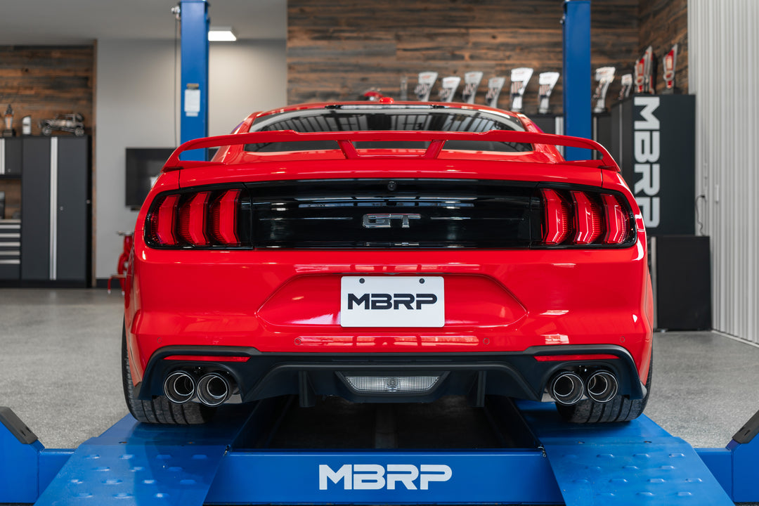 MBRP 3" Cat-Back Active Exhaust With Carbon Fiber Tips Armor Pro Series For 18-23 Ford Mustang GT 5.0L S72093CF