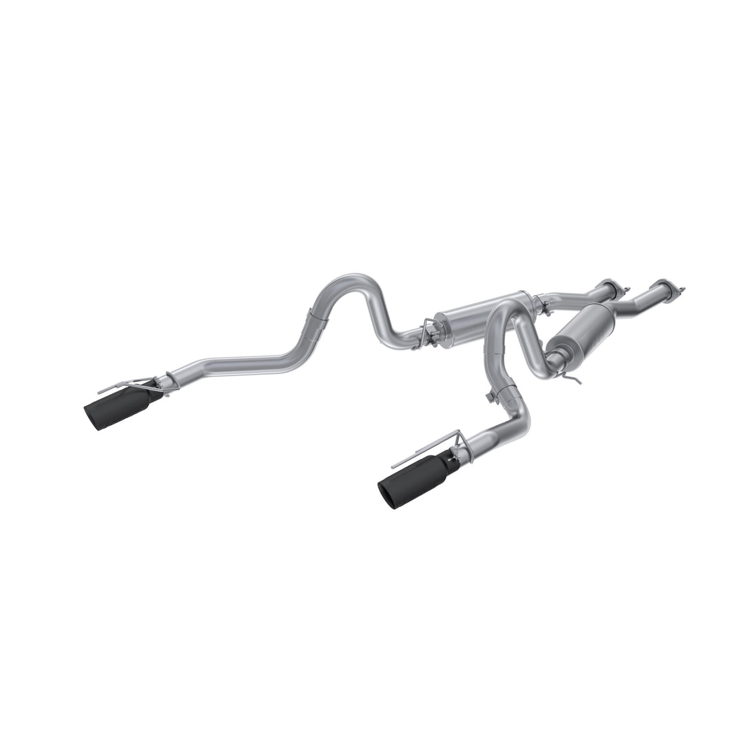 MBRP 1999-2004 Ford Mustang GT/ Mach 1 4.6L Aluminized Steel 2.5" Cat-Back Dual Rear Exit with Black Tips S7221ALBT