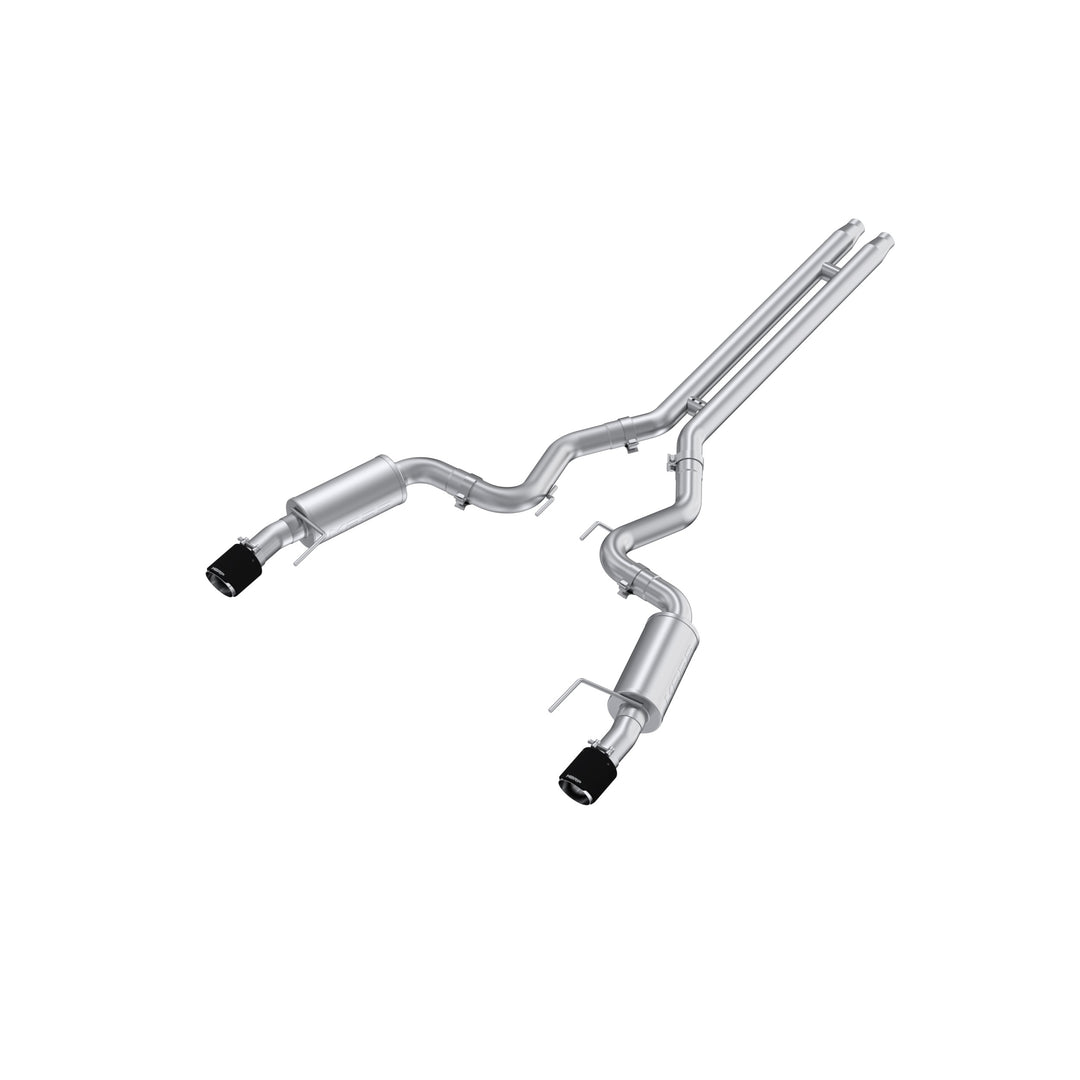 MBRP 2024-Up For Mustang GT S650 5.0L Armor Pro T304SS 3" Cat-Back Dual Split Rear With CF Tips Street S72513CF