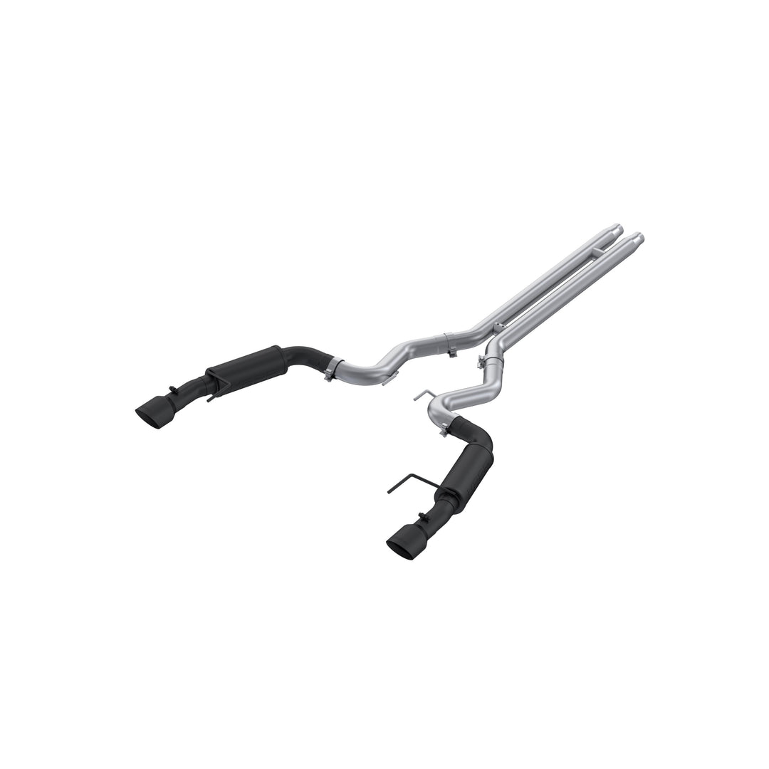 MBRP 2024-Up For Mustang GT S650 5.0L Race Version Armor BLK Black-Coated AL 3" Cat-Back Dual Split Rear S7253BLK
