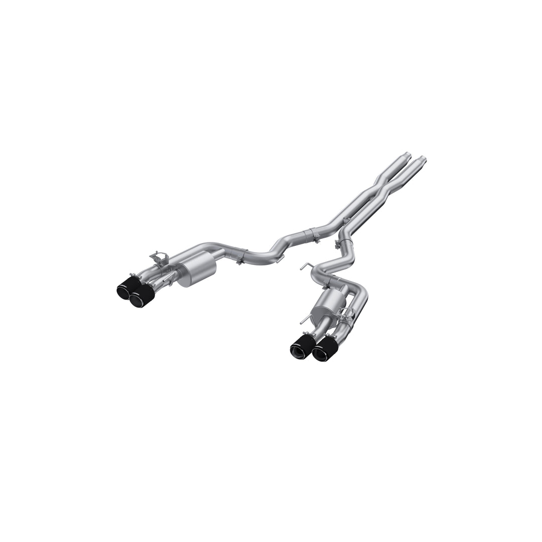 MBRP 24-Up Ford Mustang GT S650 5.0L 3" Cat-Back Exhaust System, Armor Pro T304 Stainless Steel Quad Rear S72553CF