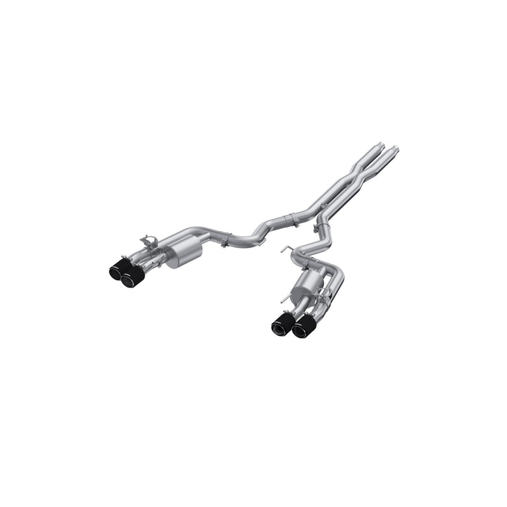 MBRP 24-Up Ford Mustang GT S650 5.0L 3" Cat-Back Exhaust System, Armor Pro T304 Stainless Steel Quad Rear S72553CF