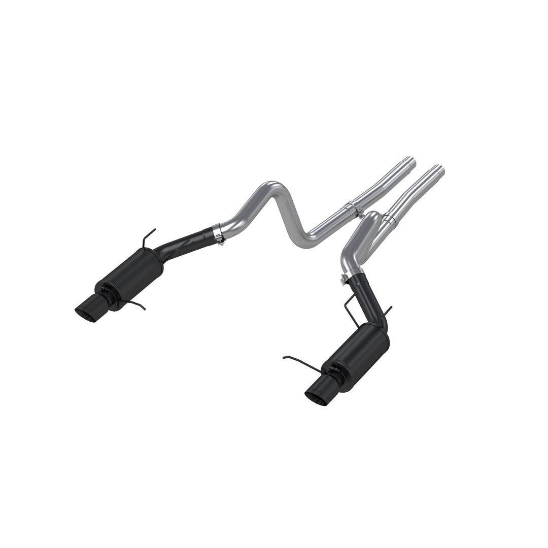 MBRP 3in Cat Back Exhaust Dual Split Rear Street Version Armor BLK For 11-14 Ford Mustang GT 5.0L 11-12 S7258BLK