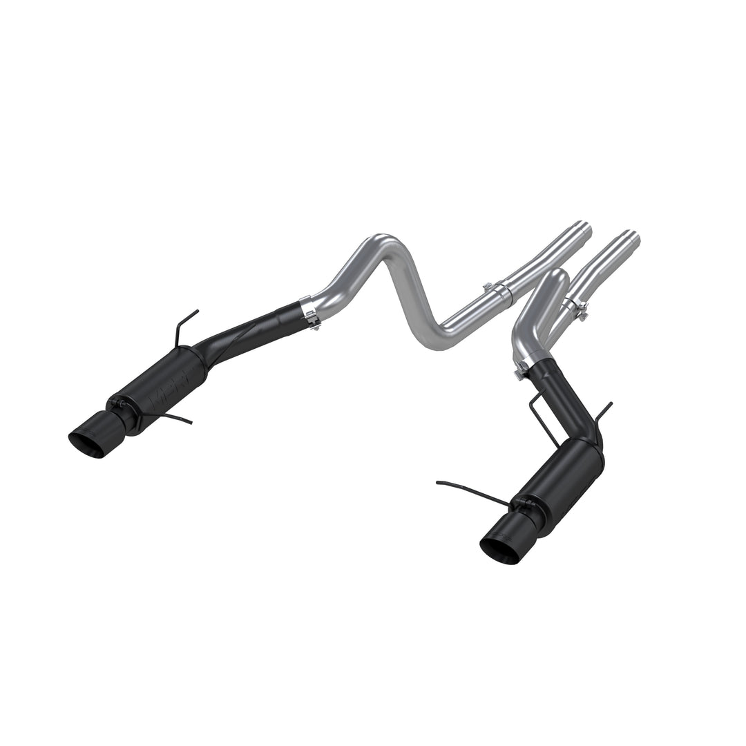 MBRP 3in Cat Back Dual Split Rear Race Version Armor BLK For 11-14 Ford Mustang GT 5.0L 11-12 Ford Shelby S7264BLK