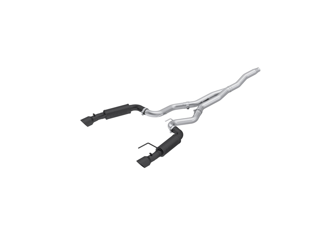 MBRP 3" Cat Back Exhaust Dual Split Rear For 15-Up Ford Mustang 2.3 EcoBoost Race Version 4.5" Tips Black S7275BLK