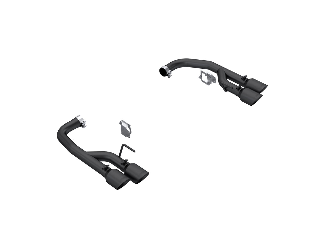 MBRP 24-Up Ford Mustang GT 5.0L Armor BLK Black-Coated Aluminized Steel 2.5" Axle-Back Dual Split Rear S7281BLK