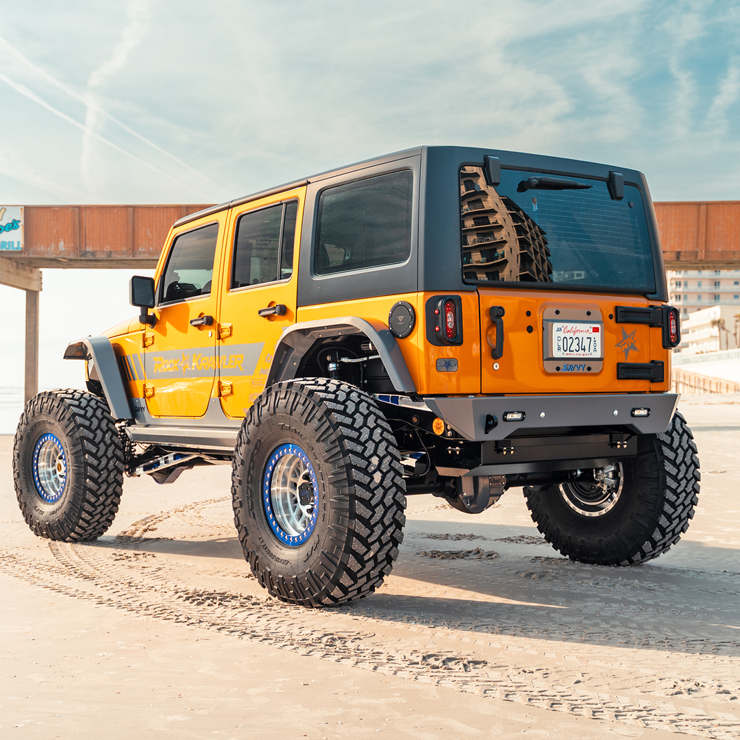 Savvy High Clearance Rear Bumper (Aluminum Krawler Lite) - 2007-2018 Jeep JK/JKU
