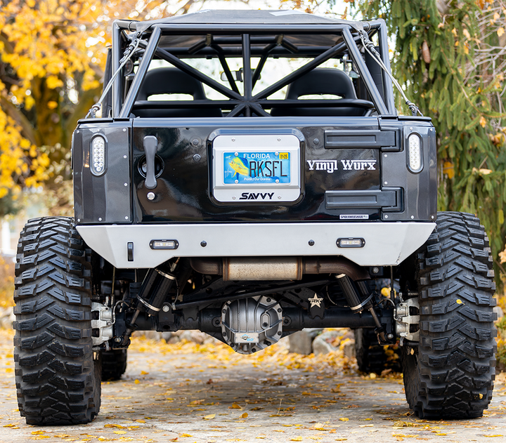 Savvy High Clearance Rear Bumper (Aluminum Krawler Lite) - 2007-2018 Jeep JK/JKU