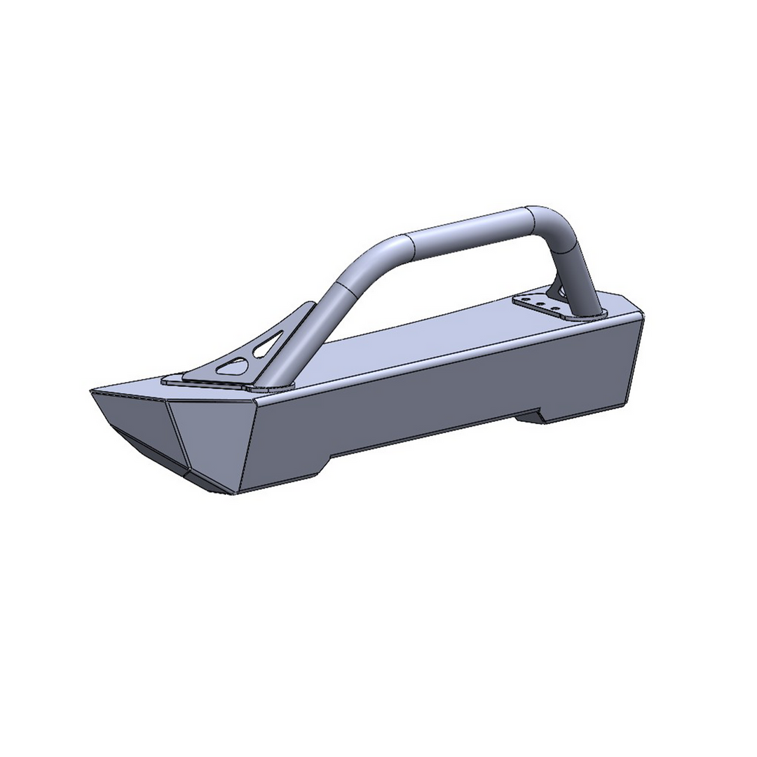 Savvy Front Bumper with Hoop (Aluminum Surf & Turf Winchless Skin) - 2007-2026 Jeep JK/JKU/JL/JLU/JT