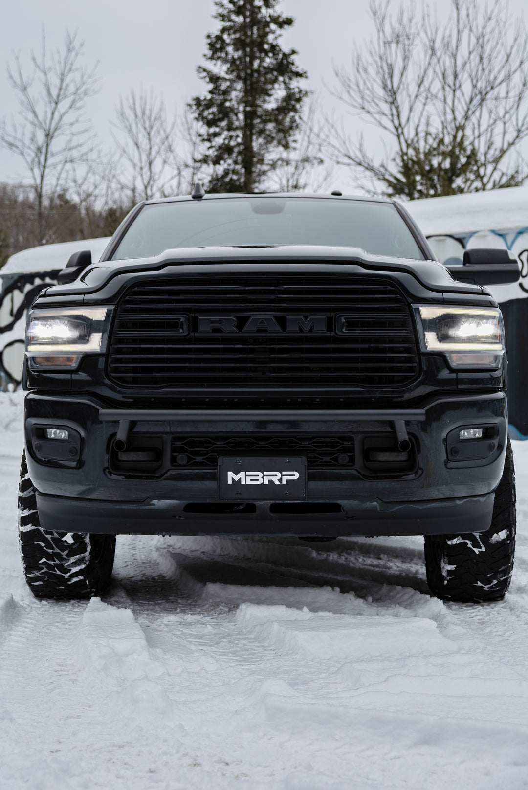 MBRP 2019-Up Ram 2500 Black-Coated Bumper Light Mounting Bar SL5149-02