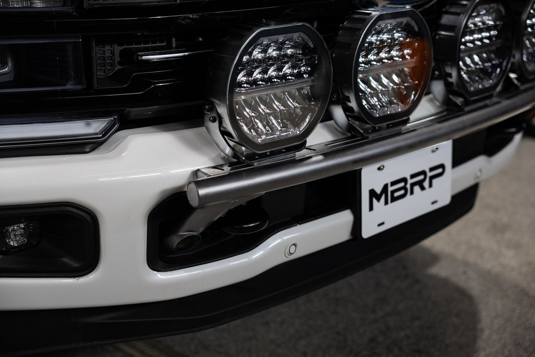 MBRP 2017-Up Ford F250/ F350/ F450/ F550 Super Duty Black-Coated Bumper Light Mounting Bar SL5247-02