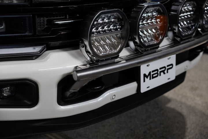 MBRP 2017-Up Ford F250/ F350/ F450/ F550 Super Duty Black-Coated Bumper Light Mounting Bar SL5247-02