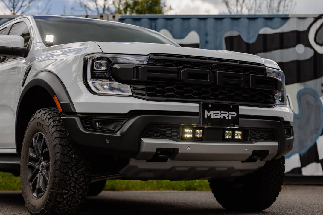 MBRP 24-Up Ford Ranger Raptor Bumper Light Kit Amber Flood Beam SL5270-01FA