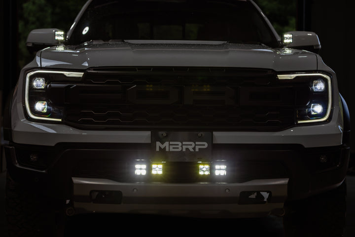 MBRP 24-Up Ford Ranger Raptor Bumper Light Kit Clear Flood Beam SL5270-01F