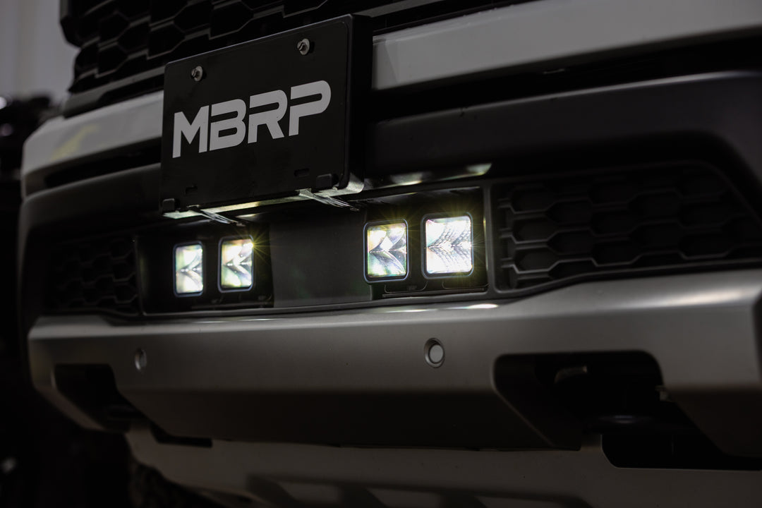 MBRP 24-Up Ford Ranger Raptor Bumper Light Kit Clear Flood Beam SL5270-01F