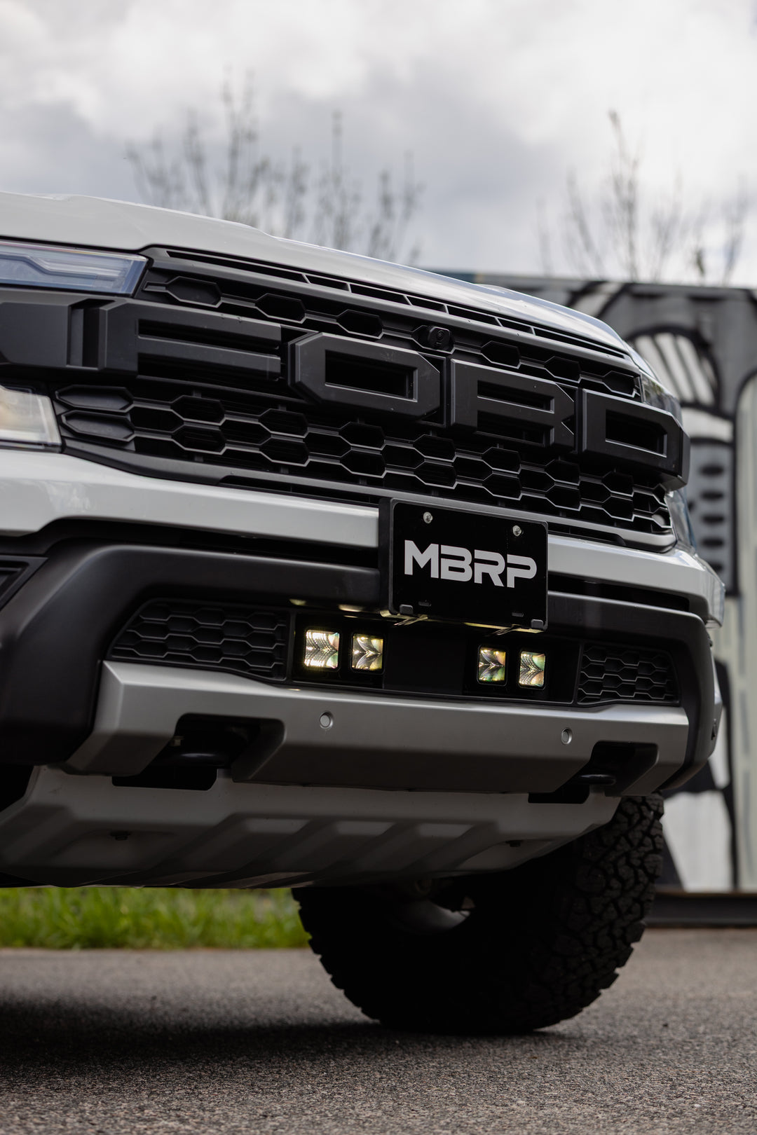 MBRP 24-Up Ford Ranger Raptor Bumper Light Kit Clear Spot Beam SL5270-01S