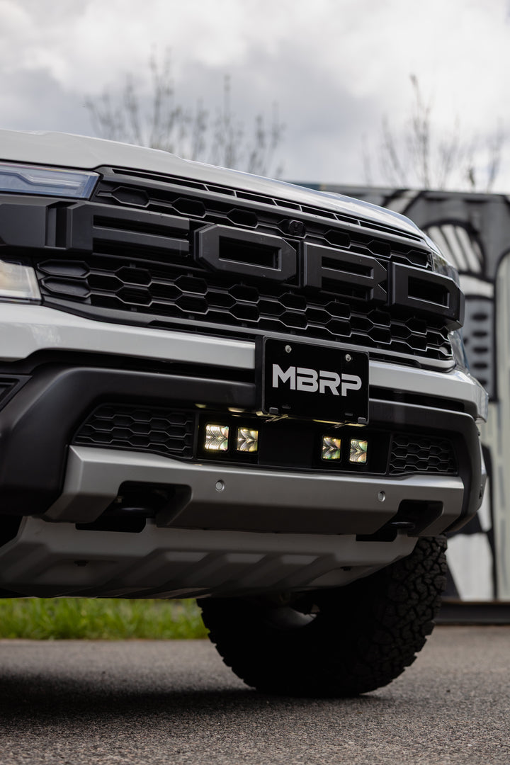 MBRP 24-Up Ford Ranger Raptor Bumper Light Kit Clear Spot Beam SL5270-01S