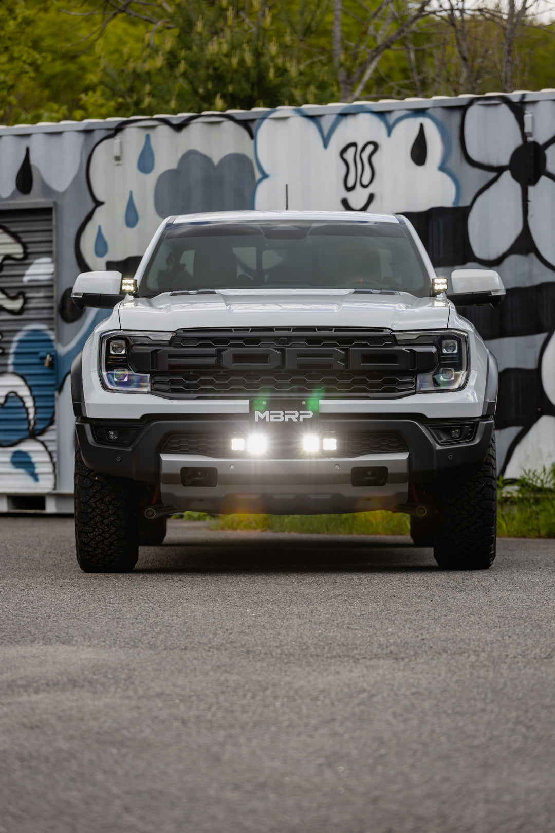 MBRP 24-Up Ford Ranger Raptor Bumper Light Kit Clear Spot Beam SL5270-01S