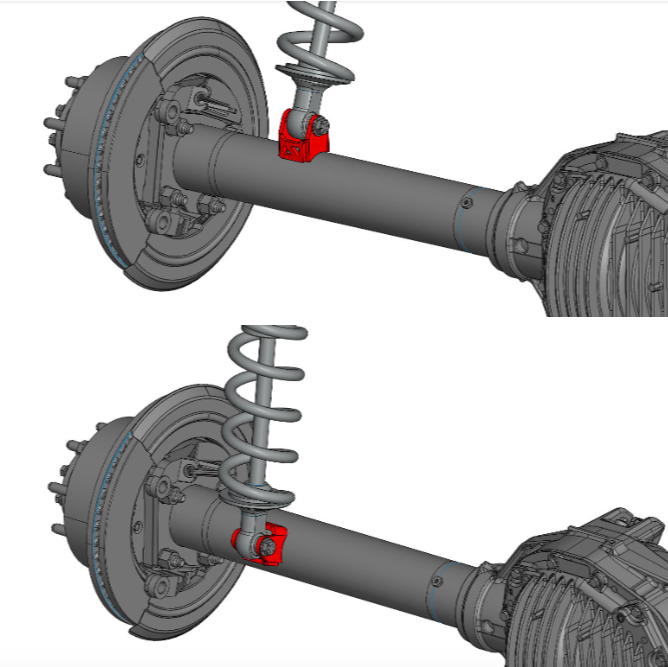 TMR Customs Axle Tube Shock Brackets (Parallel)