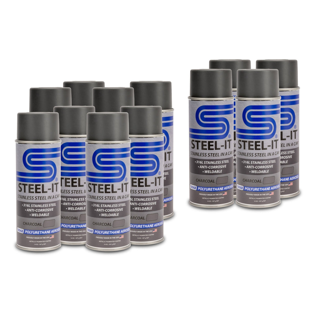 TMR Customs 12 PACK of CHARCOAL Steel-It Paint 12 PACK CHARCOAL STEEL-IT