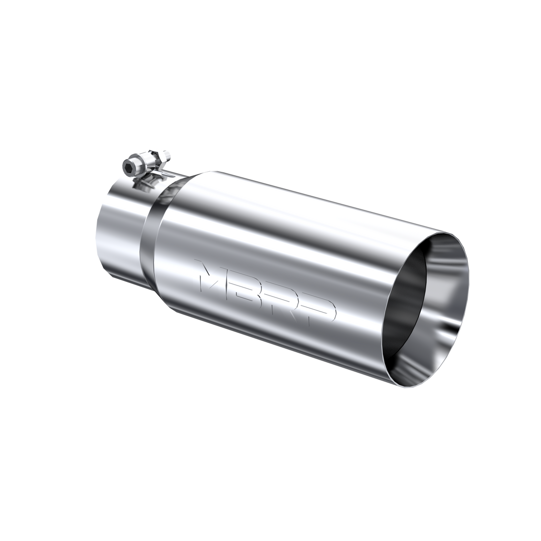 MBRP Exhaust Tail Pipe Tip 5" O.D. Dual Wall Straight 4" Inlet 12" Length T304 Stainless Steel T5049