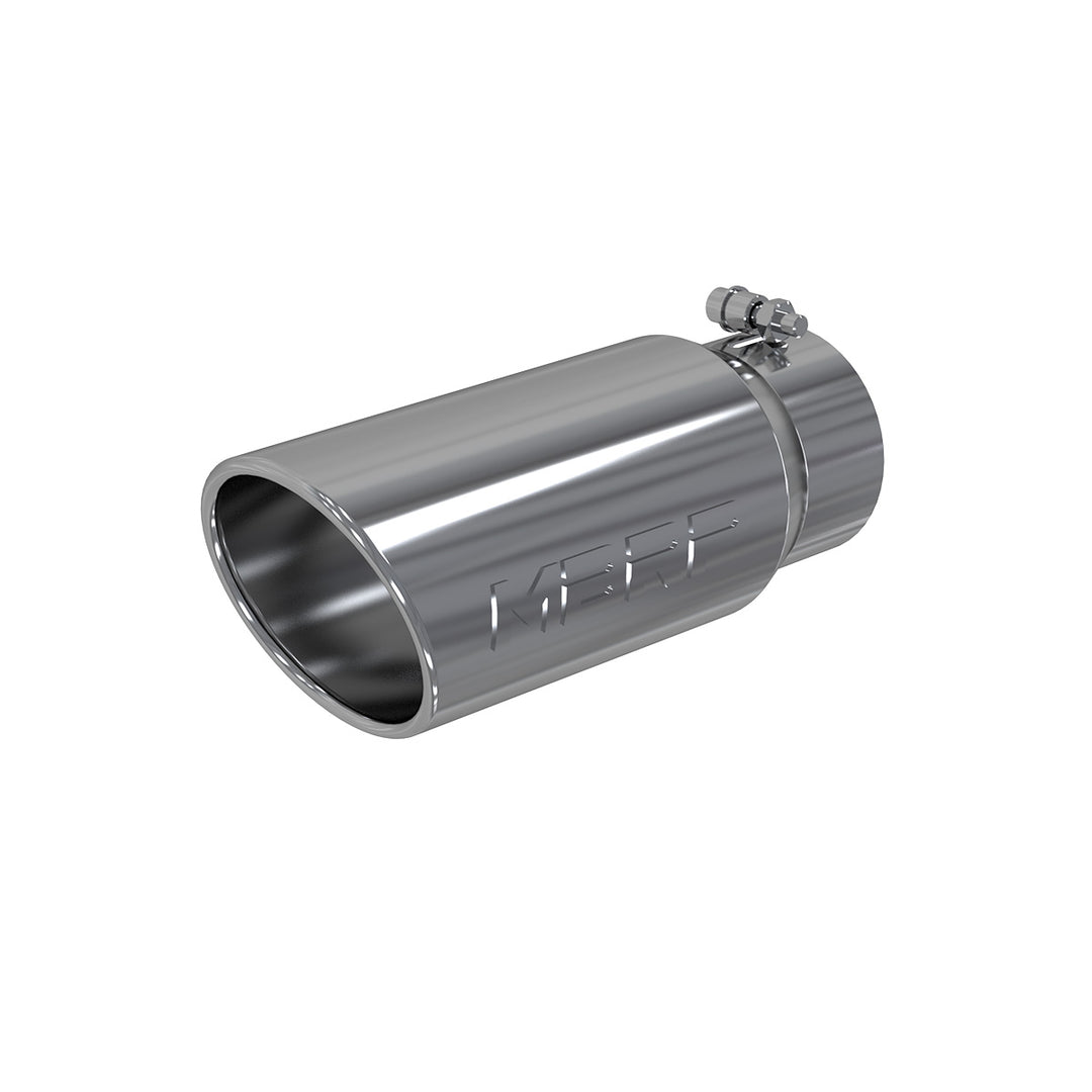 MBRP Exhaust Tail Pipe Tip 5" O.D. Angled Rolled End 4" Inlet 12" Length T304 Stainless Steel T5051