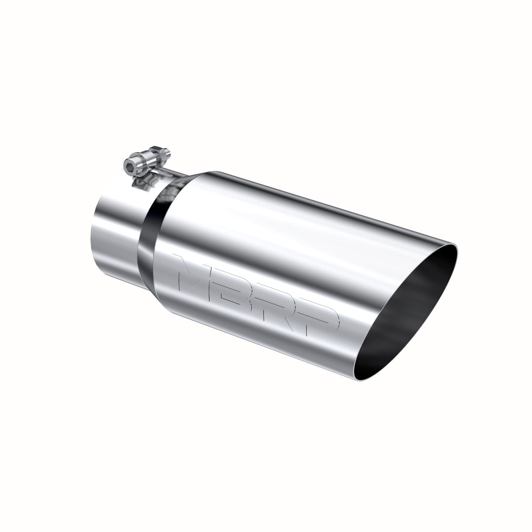 MBRP Exhaust Tail Pipe Tip 5" O.D. Angled Single Walled 4" Inlet 12" Length T304 Stainless Steel T5052