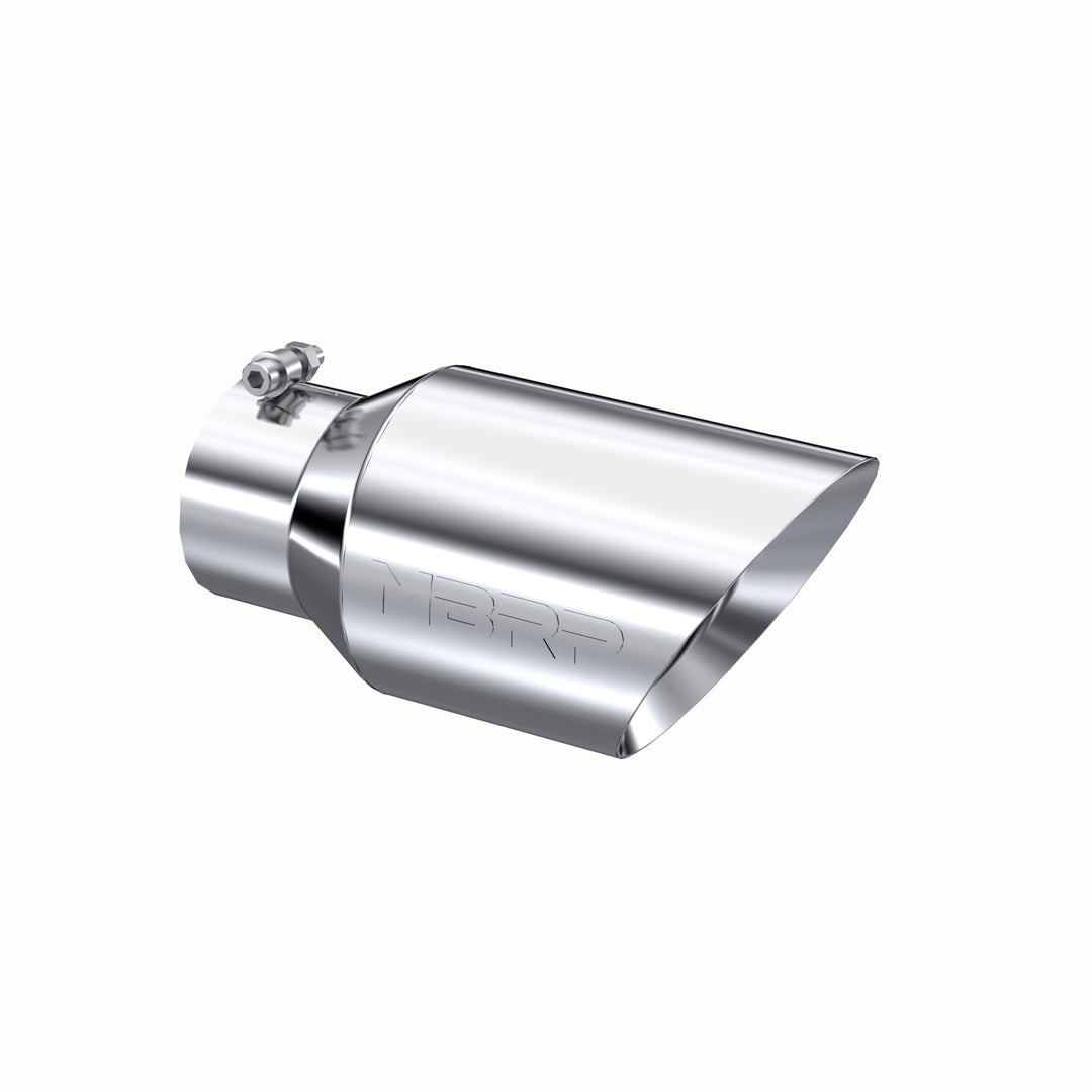 MBRP Exhaust Tail Pipe Tip 6" O.D. Dual Wall Angled 4" Inlet 12" Length T304 Stainless Steel T5072