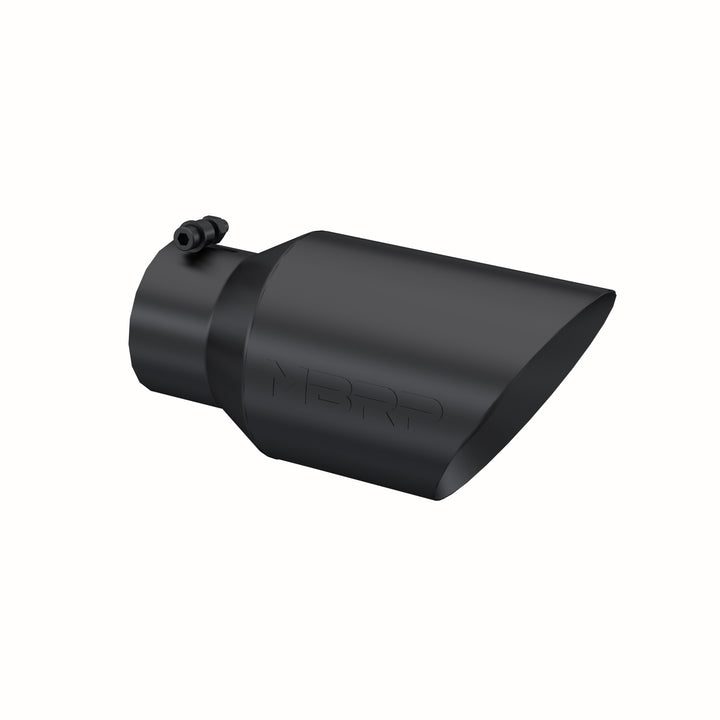 MBRP Black Coated Exhaust Tail Pipe Tip 6" OD Dual Wall Angled 4" Inlet 12" Length T5072BLK