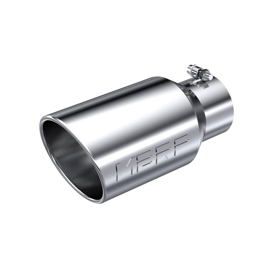 MBRP Exhaust Tail Pipe Tip 6" O.D. Angled Rolled End 4" Inlet 12" Length T304 Stainless Steel T5073