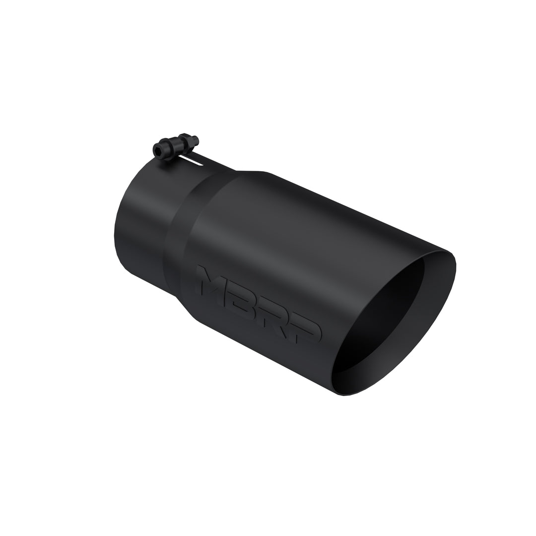 MBRP Exhaust Tip 6" O.D. Dual Wall Angled 5" Inlet 12" Length-Black Finish T5074BLK