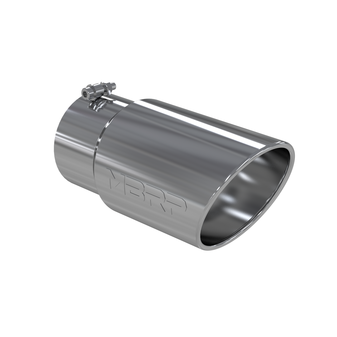 MBRP Exhaust Tail Pipe Tip 6" O.D. Angled Rolled End 5" Inlet 12" Length T304 Stainless Steel T5075