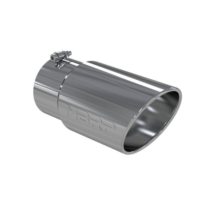 MBRP Exhaust Tail Pipe Tip 6" O.D. Angled Rolled End 5" Inlet 12" Length T304 Stainless Steel T5075