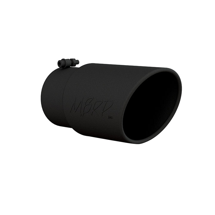 MBRP Exhaust Tip 6" O.D. Angled Rolled End 5" Inlet 12" Length Black Coated T5075BLK