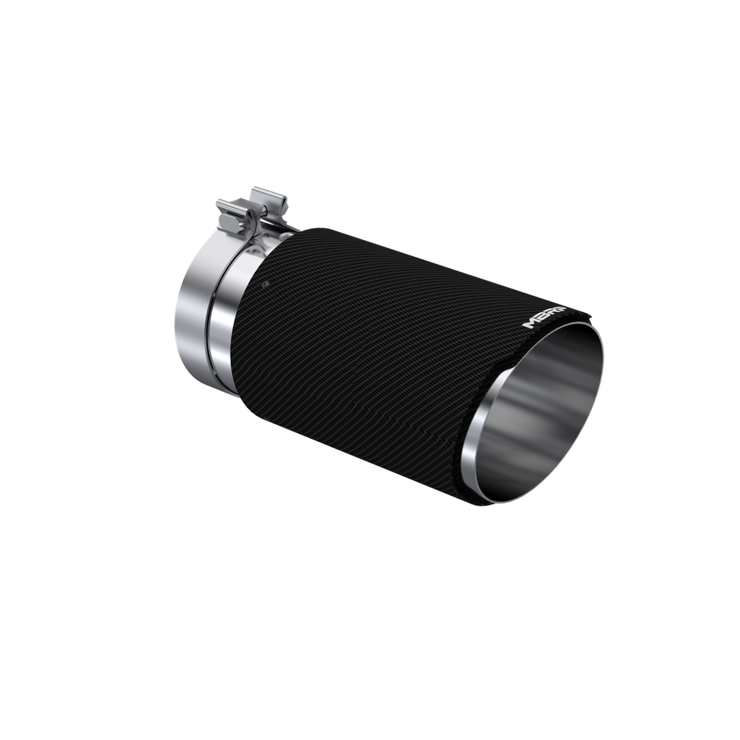 MBRP Universal Carbon Fiber, 5" Inlet, 6" OD, 12" Length, Dual Wall Angle Cut T5075CF
