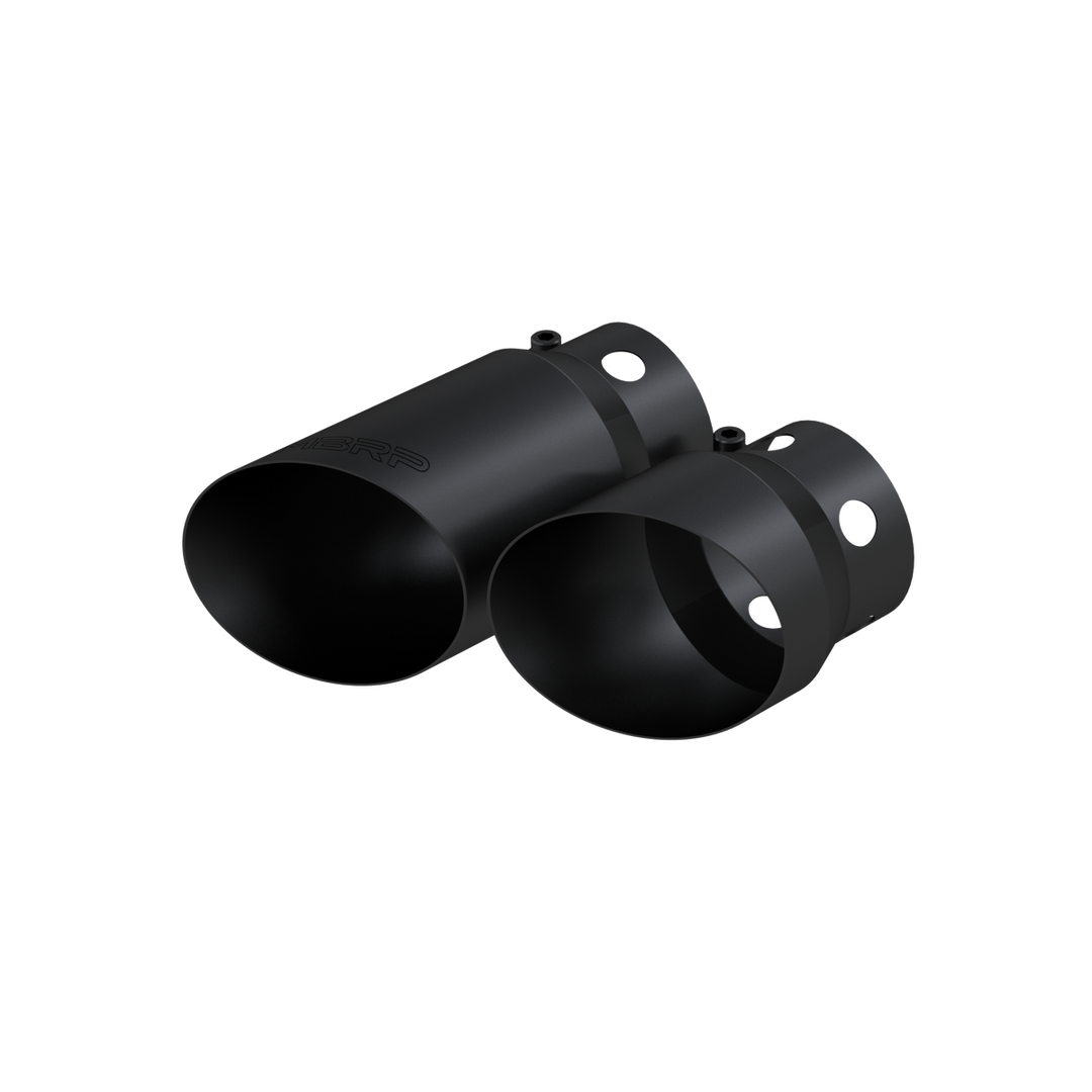 MBRP 08-Up Ford 6.4L, 6.7L Powerstroke Black-Coated Tip 4" ID 5" Outlet Tip Cover Set 6.75" 9.75" Length T5111BLK