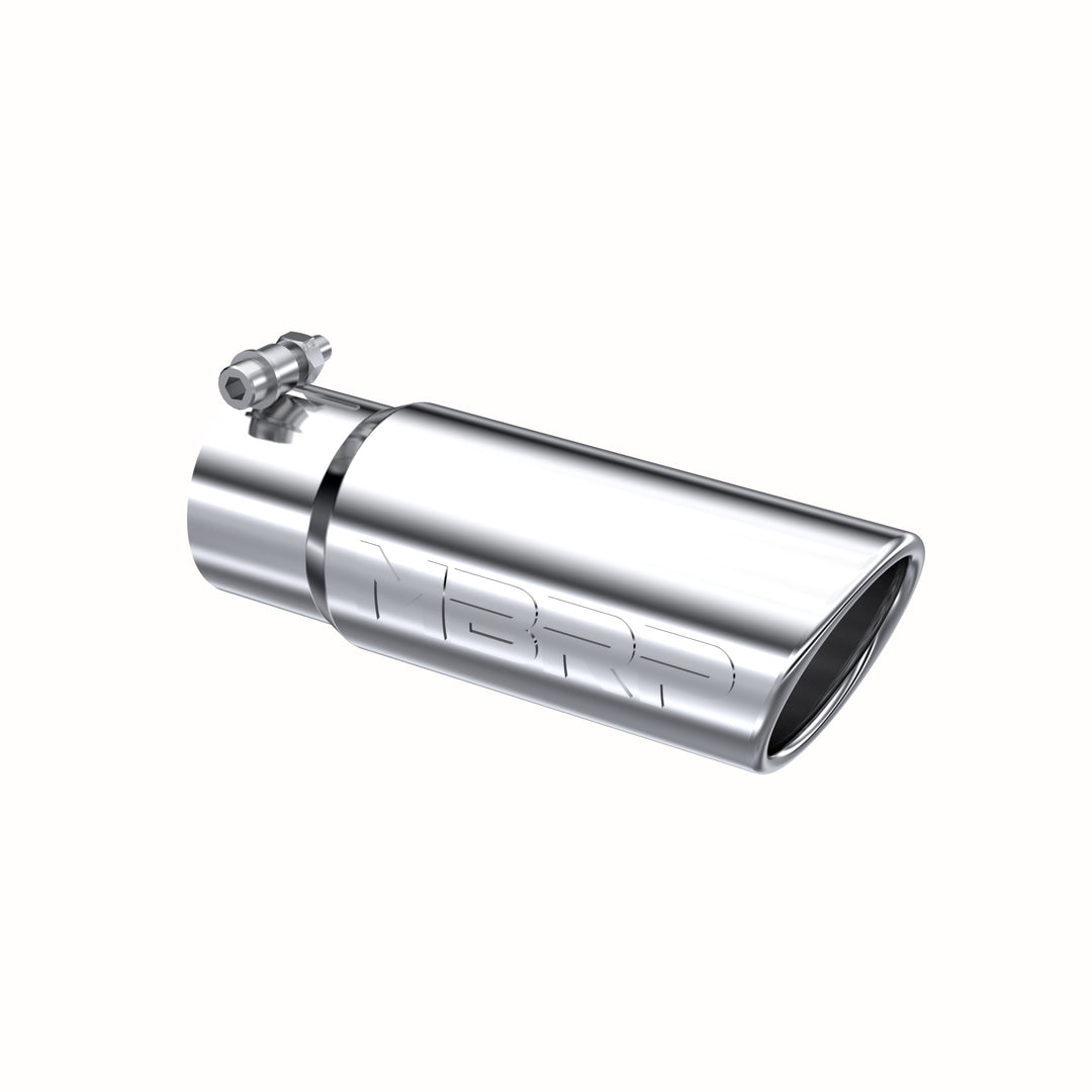 MBRP Exhaust Tip 3 1/2" O.D. Angled Rolled End 3" Inlet 10" Length T304 Stainless Steel T5115