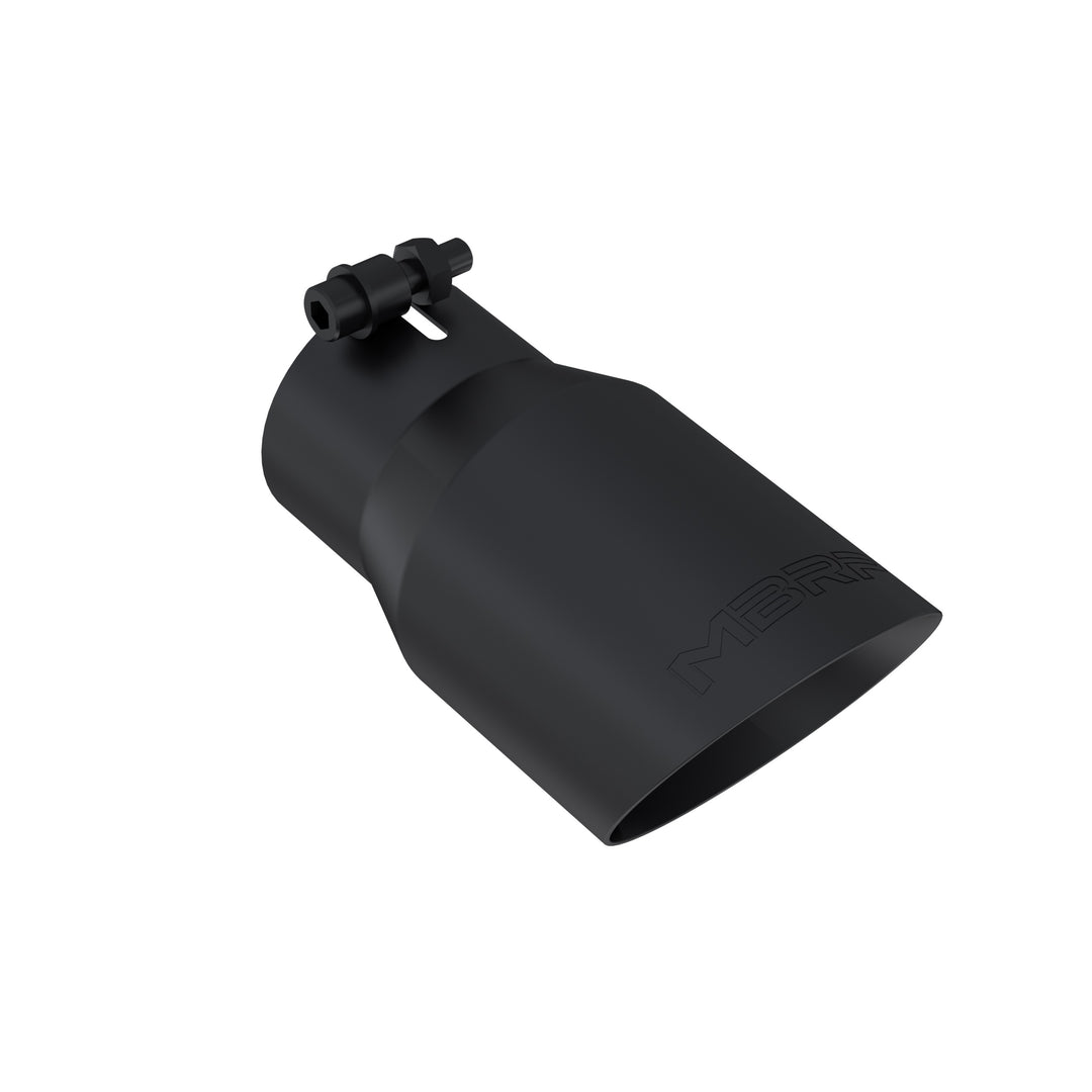 MBRP Exhaust Tip 4" O.D. Dual Wall Angled Rolled End Black Fits Aluminized Steel 3" Systems T5122BLK