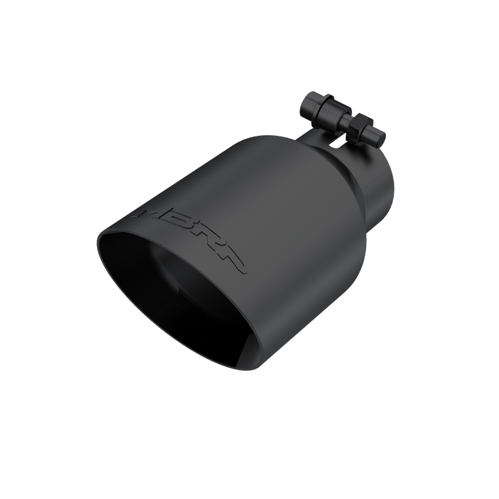 MBRP Exhaust Tip 4" O.D. Dual Wall Angled Black Fits Aluminized Steel 2 1/2" Systems T5123BLK