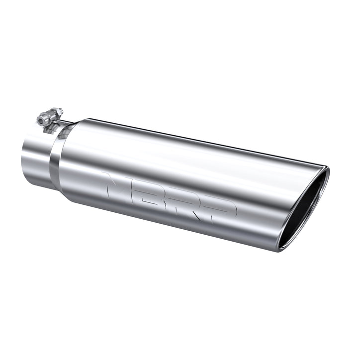 MBRP Exhaust Tip, T304 5" OD Angled Rolled End, 4" Inlet 18" length T5124