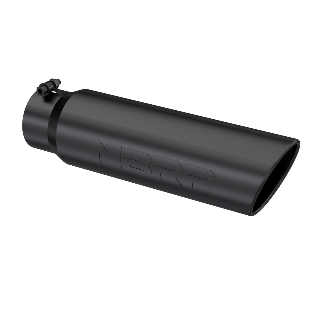 MBRP Armor BLK Tip 5" OD Angled Rolled End, 4" inlet, 18" length T5124BLK