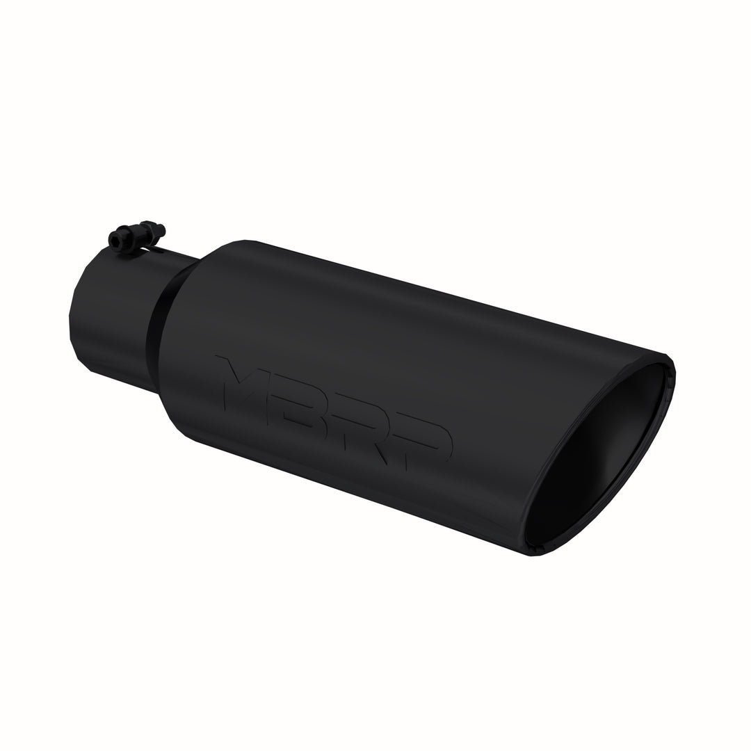 MBRP Exhaust Tip 6" O.D. Rolled End 4" Inlet 18" Length Black Finish T5130BLK
