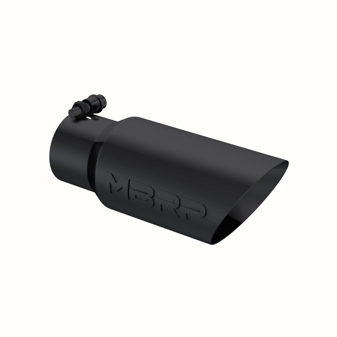 MBRP Exhaust Tip 4" O.D. Dual Wall Angled 3" Inlet 10" Length Black T5156BLK