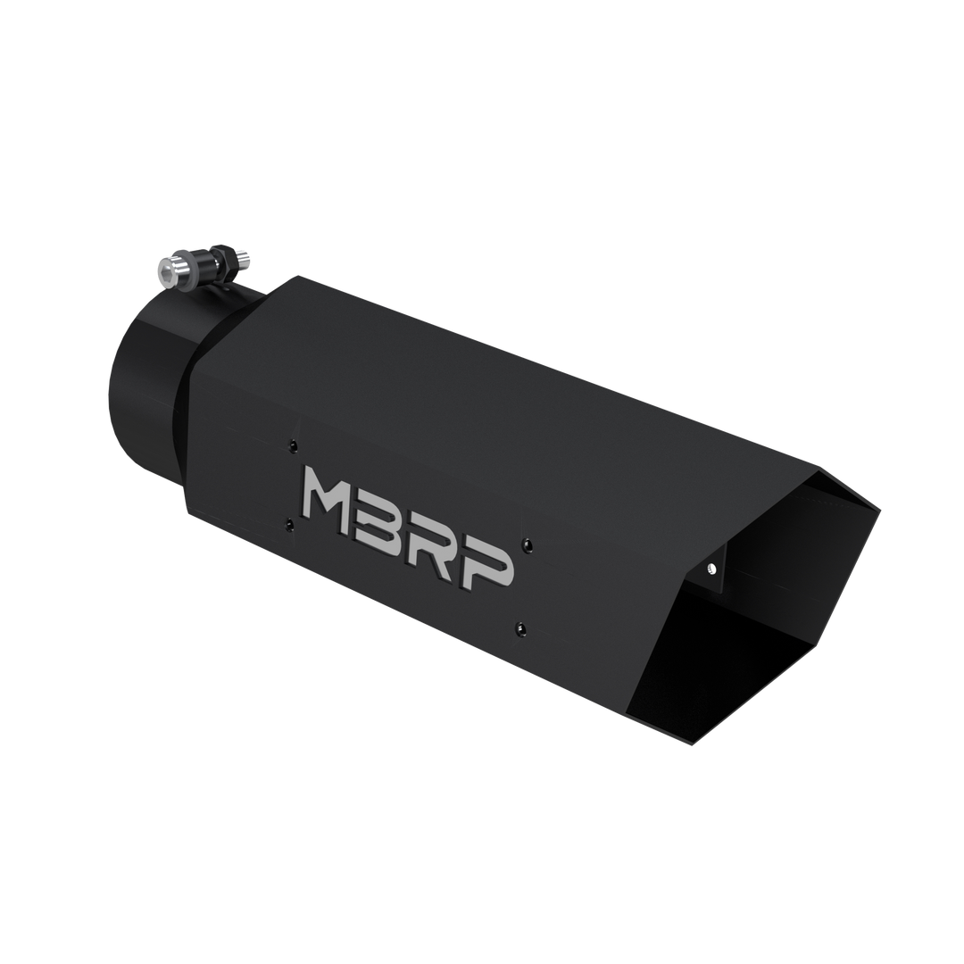 MBRP Universal 5" Hexagon Shaped W/Back Plate Exhaust Tip T5164BLK