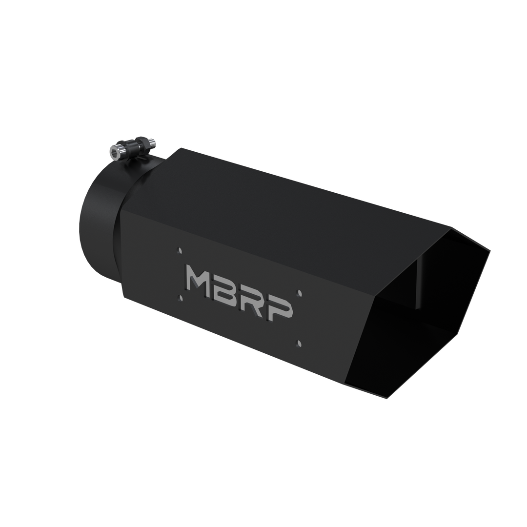 MBRP Universal 6" Hexagon Shaped Armor BLK Exhaust Tip T5166BLK